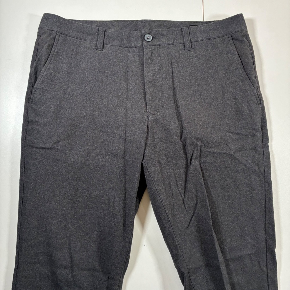 Bonobos Flannel Chino Pants 36x32 Gray Slim Fit Stretch Trousers